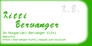 kitti bervanger business card